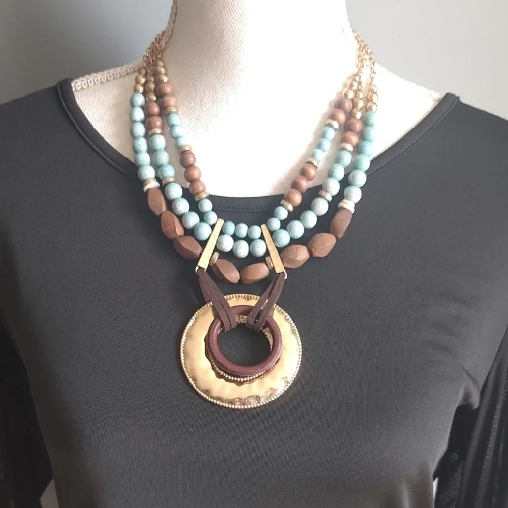 Elegant Multi-Strand Statement Necklace